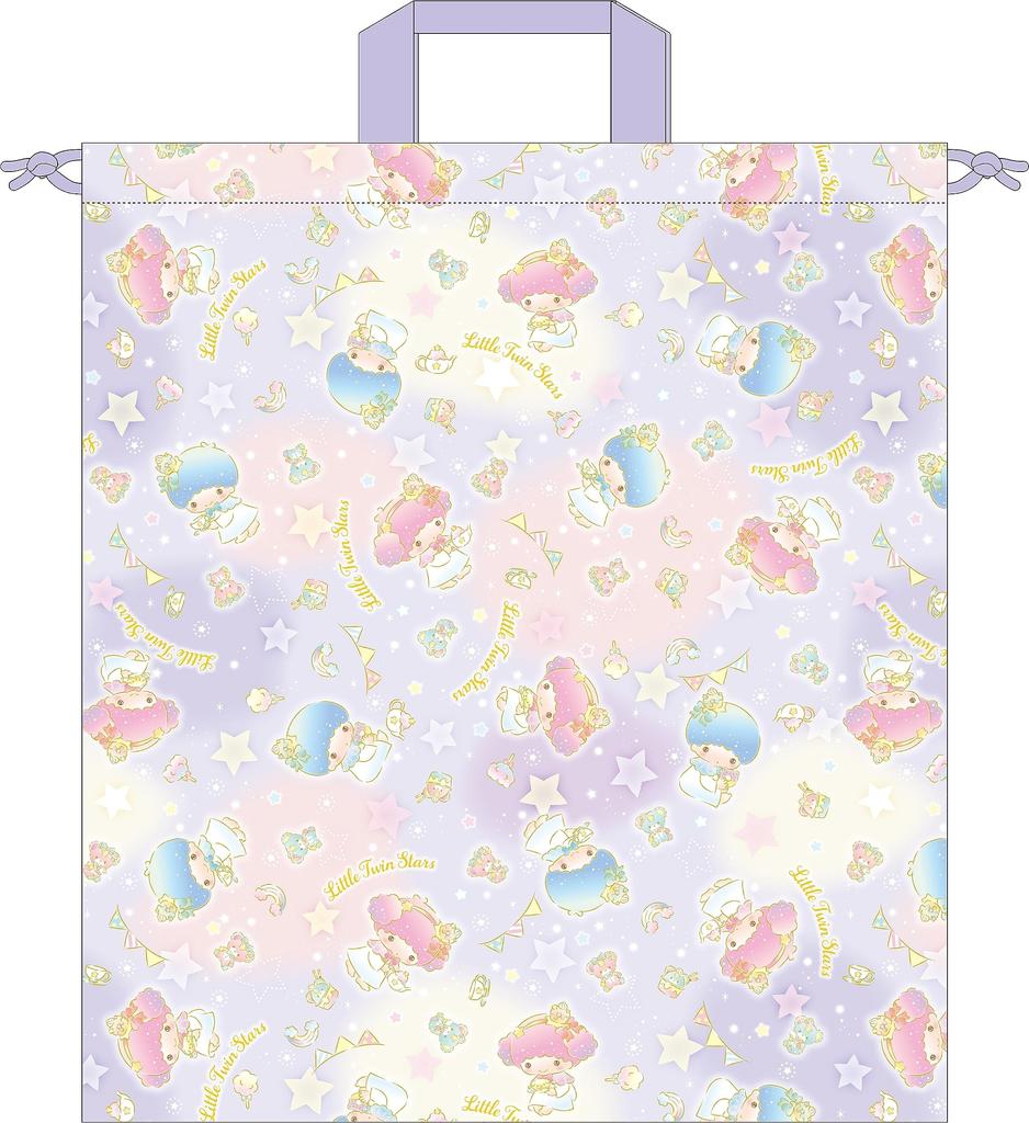Takanami Create Drawstring Bag L, Little Twin Stars [120431] Perfect for kindergarten, school, and extracurricular activities