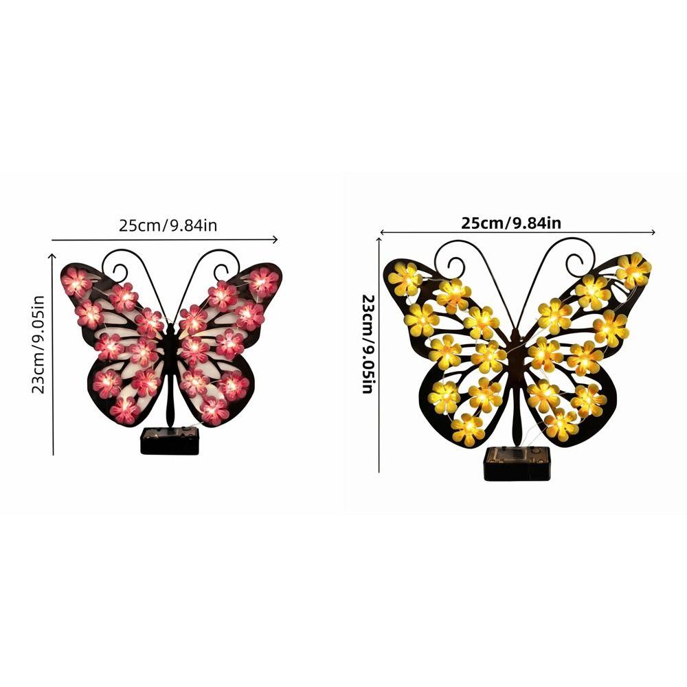 Solar Butterfly Wall Sconce Outdoor Decorative Light for 1.2V/0.5W Villa Patio