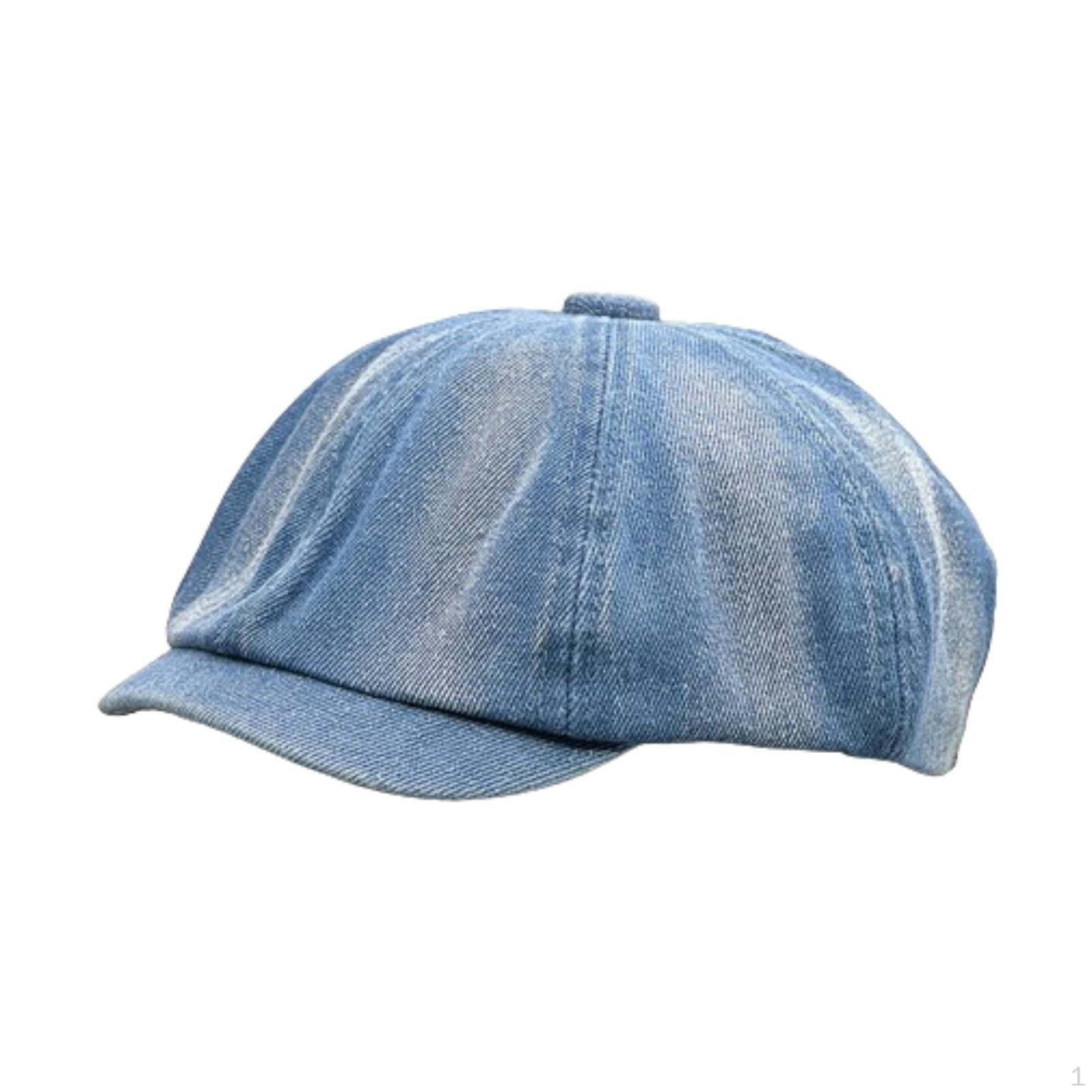 

Женский берет, кепка газетчика, 8 панелей, классический повседневный восьмиугольный вариант синий