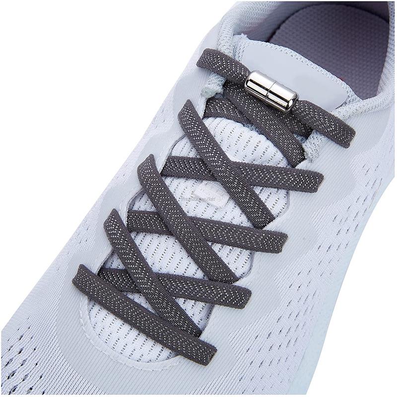 Elastic Laces Sneakers 8mm Wide Flat Rubber Bands Shoelaces Without ties Adult Kids Tennis No Tie Shoe laces Shoes Accessories