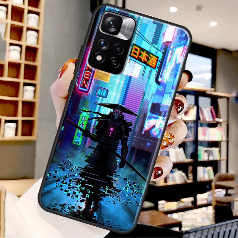 Japan Samurai Ninja Case For Xiaomi Redmi Note 12 11 10 9 8 Pro Note 12S 11S 10S 9S Cover For Redmi 9 10 12 C