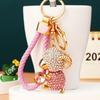 Elegant Zodiac Rhinestone Sheep Key Ring Charming Car Accessory For All Occasions Gift