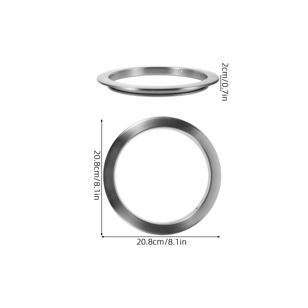 Countertop Embedded Trash Can Grommet Stainless Steel Drop-in Trash Chute Lid Ring Space Saving Recessed Wastebasket Cover