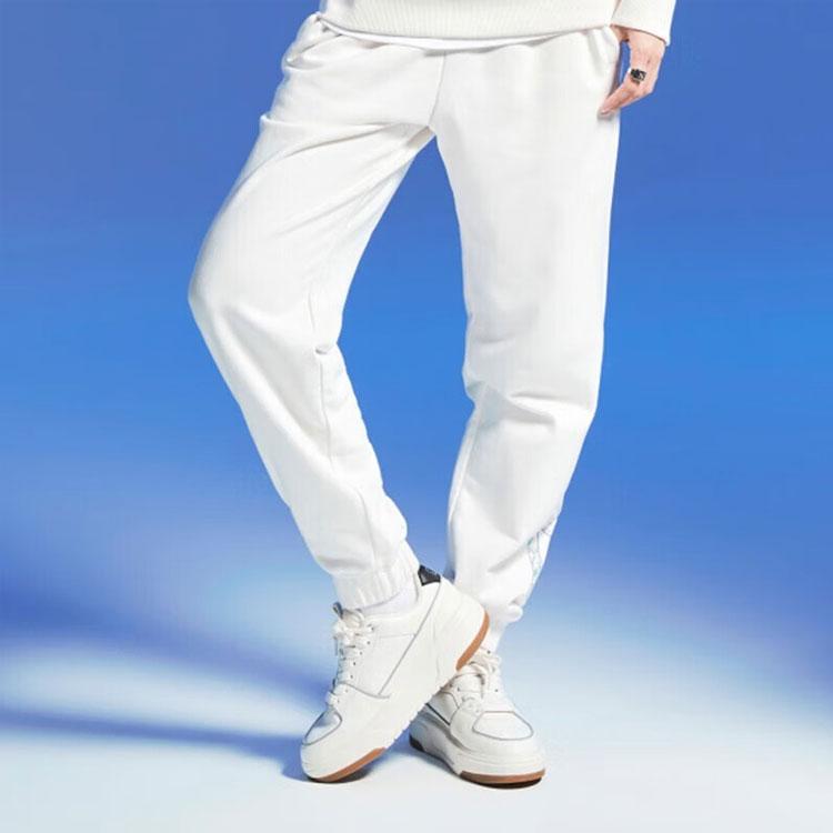 New MLB Paisley Knitted Sweatpants Unisex Ecru 3APTI0126-50CRS