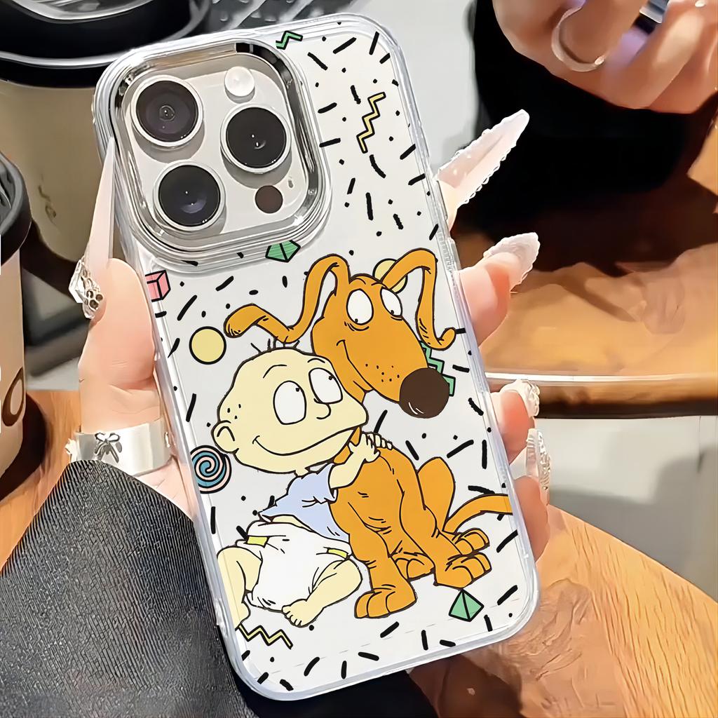 Lustige Cartoon R-Rugrats Handyhülle Für iPhone 17 16e 16 15 14 13 12 11 mini Pro Max X XR XSMAX 8 7 Air Plus Transparente Hülle
