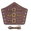 49MD 2pack Handmade Leather Wrist Bracers Durability PU Leather Steampunk Arm Cuffs