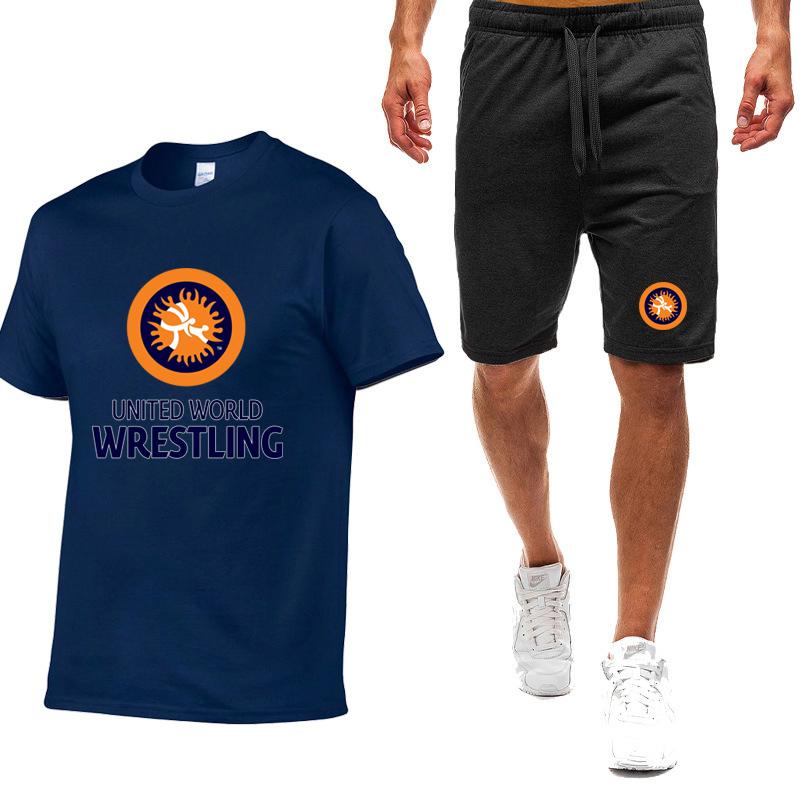 Summer Men's Short Sleeve Shorts Set Fashion Casual Street Quick Dry Sports Suits