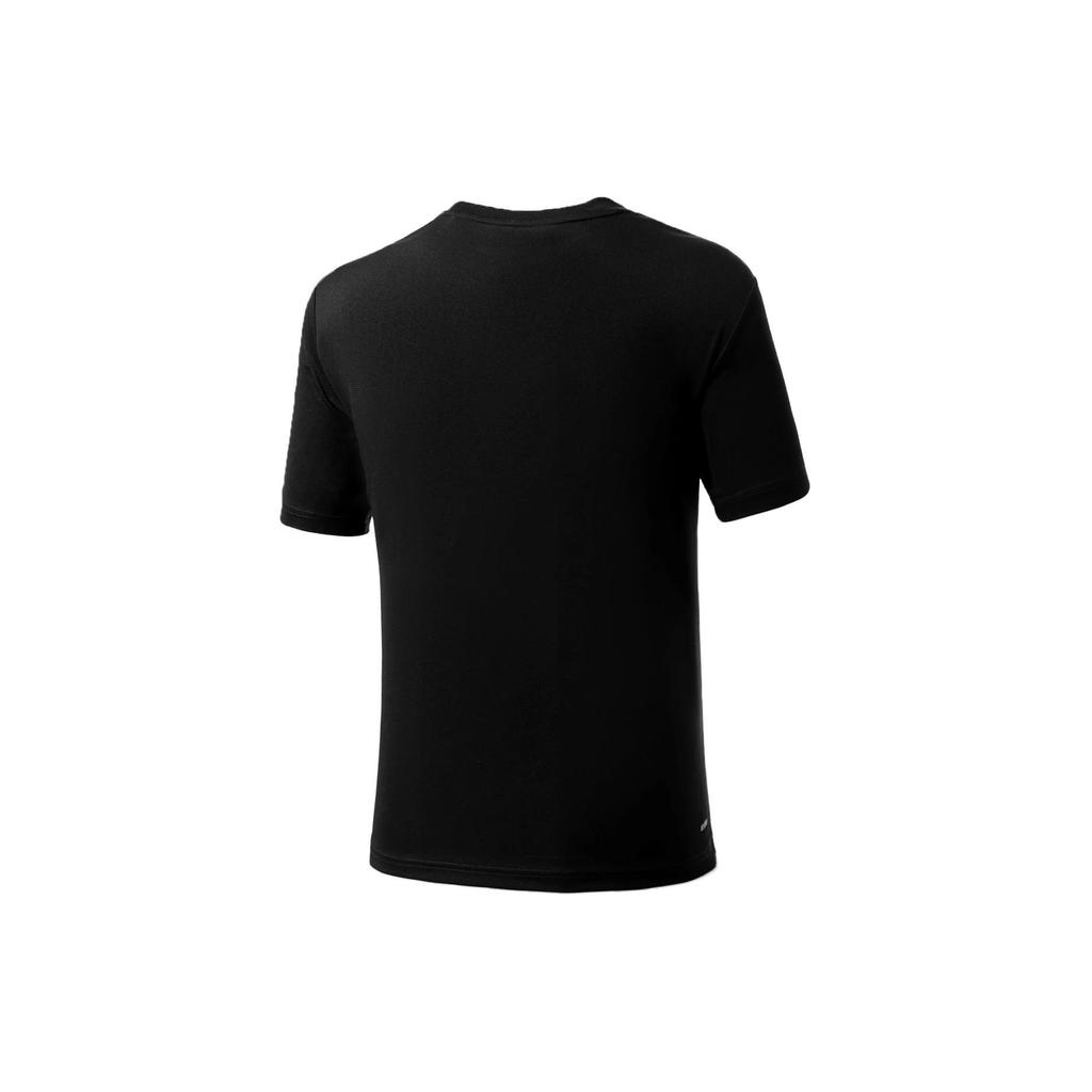 Li Ning Badminton Series Letter Logo Print Quick-Dry Cool Short Sleeve T-Shirt Unisex Tops Black ATSU493-1