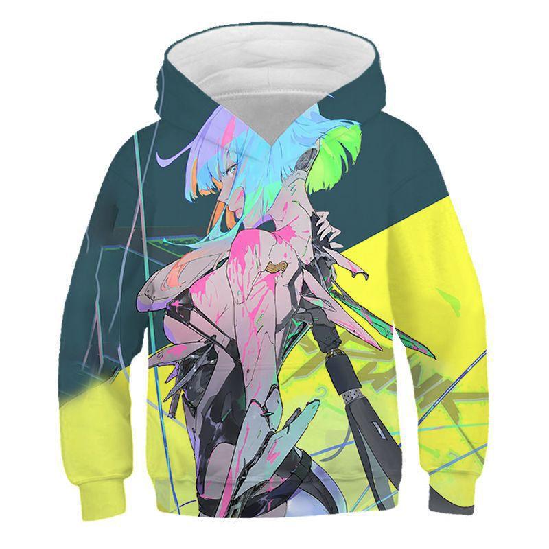 Cyberpunk Cyberpunk, Edge Walker Children's Hooded Sweater 3D Digital Printing Children's Jacket Men