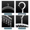 Curved Stainless Steel Multi-Clip Dryer Rack for Socks & Underwear