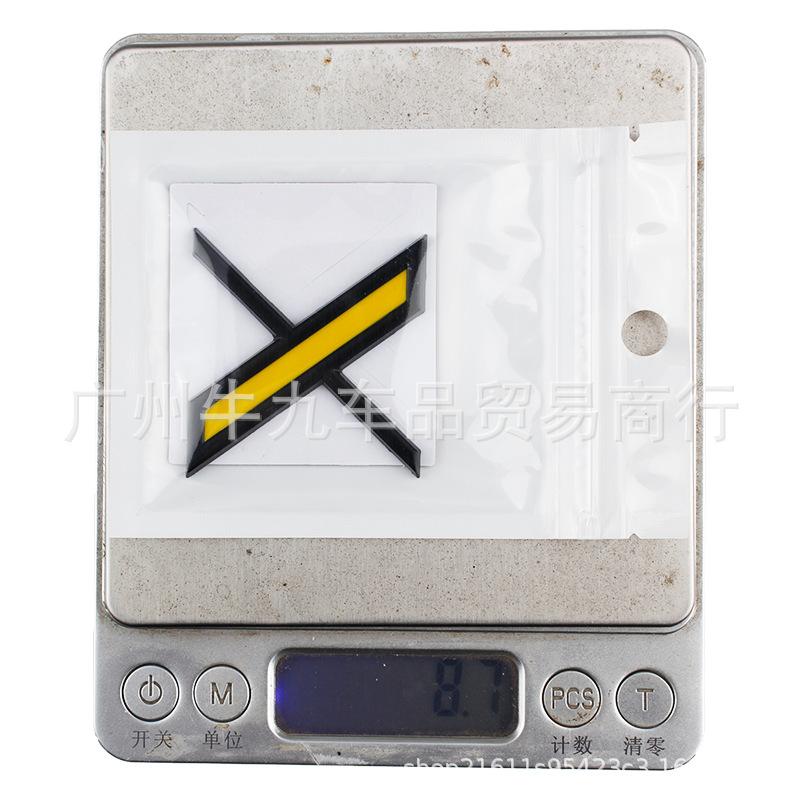Suitable for Tesla modification X logo body labeling car personalized metal decoration X upgraded version trunk sticker