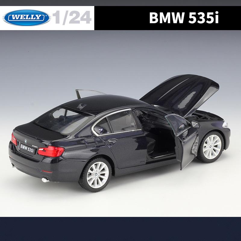 Welly 1/24 BMW 5 Series 535i Alloy Car Model Diecast Metal Toy Vehicles Car Model High Simulation Collection Childrens Toy Gifts