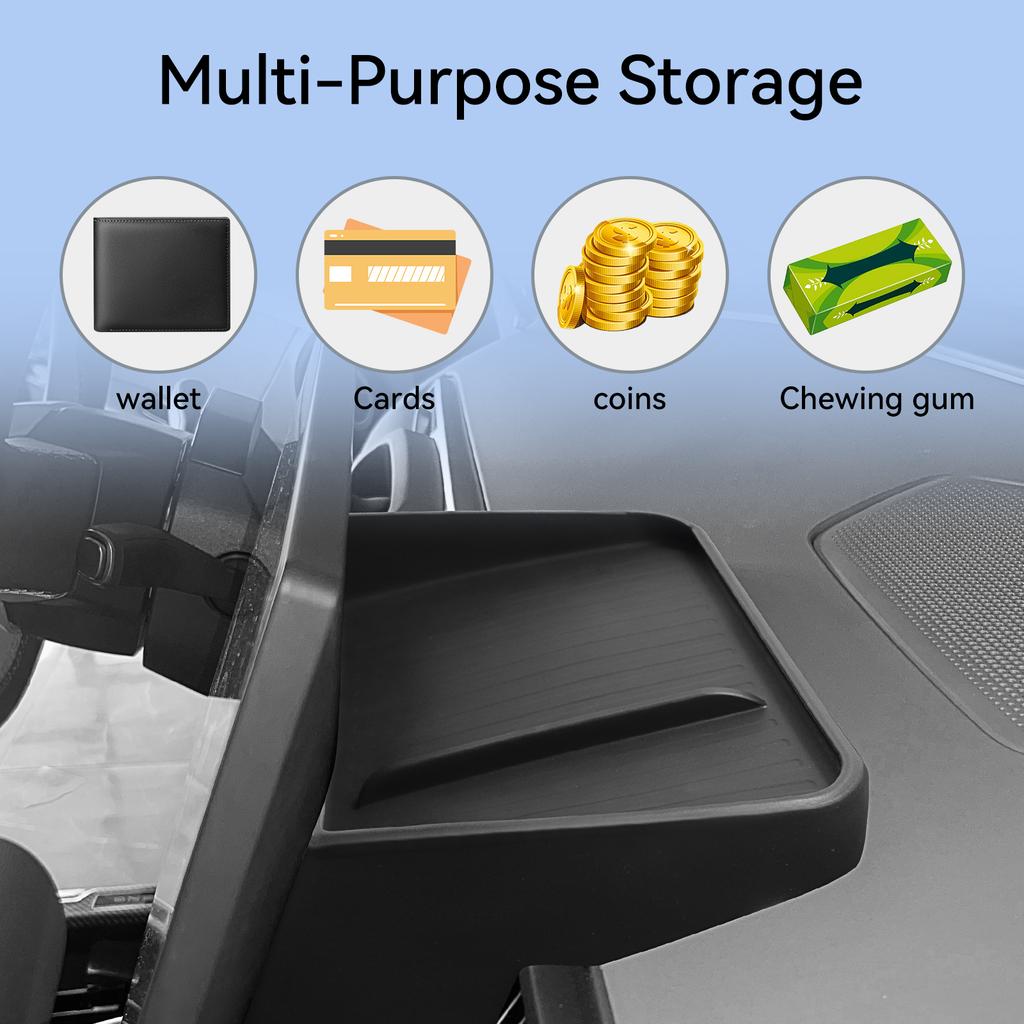 Smabee Left Drive for Xpeng MONA M03 2024-2026 Car Dashboard Storage Tray Display Screen Rear Box Organizer Accessories Silicone