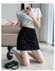 2026 Sequin High-Waist A-Line Mini Skirt - Petite, Slimming, Sexy Summer Style