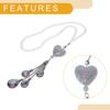 Partuto 1pc Artificial Crystal Heart War Drop Car Rear View Mirror Pendant Accessories Car Hanging Ornament Multicolor