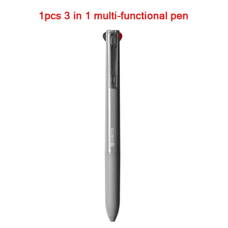Kaco Easy 3-in-1 Gel Ink Pen,multifunction 0.5mm Mechanical Pencil&ballpoint Canets Smooth Writing School Replace Refill 4colors