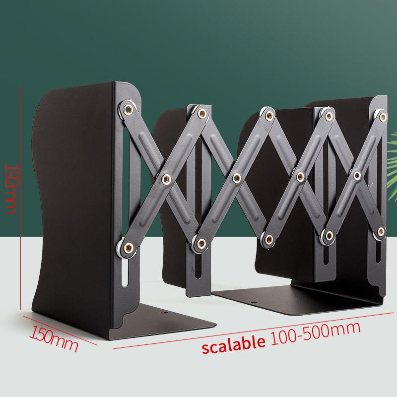 

Adjustable Desktop Bookends Book Stand Bookend Iron Desktop Art Non Slip Rack Retractable Shelf Holder School Stationery Office as the picture