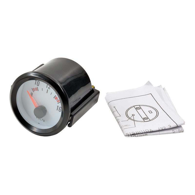 52mm Auto Car Refitting Volt Gauge 8~16V Blue LED Light 12V Battery Voltage Instrument Meter