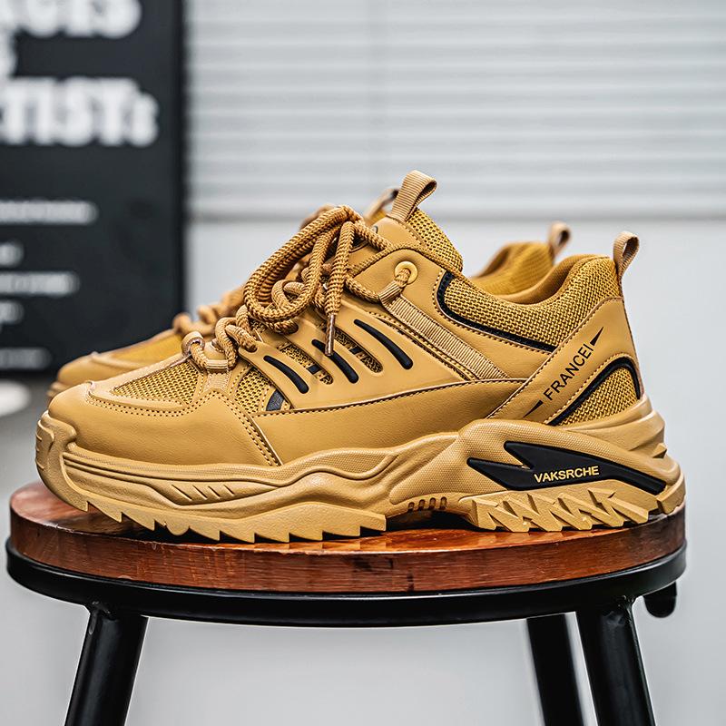 

Мужская обувь весна новая повседневная спортивная сетка универсальная на толстой подошве нескользящая и износостойкая подростковая обувь для папы 44