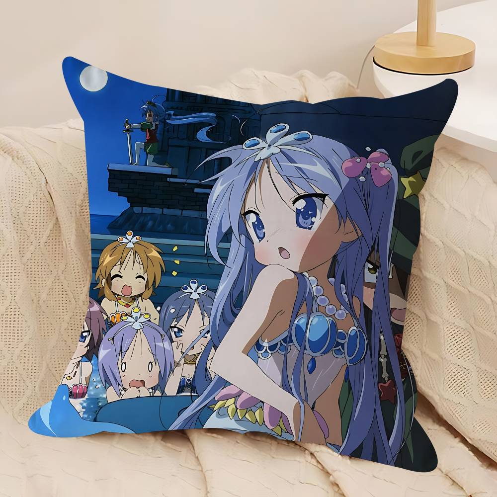 H-hiiragi K-kagami Cushion Cover Pillow Cover Decor Pillowcase Printed Cushion Case For Couch