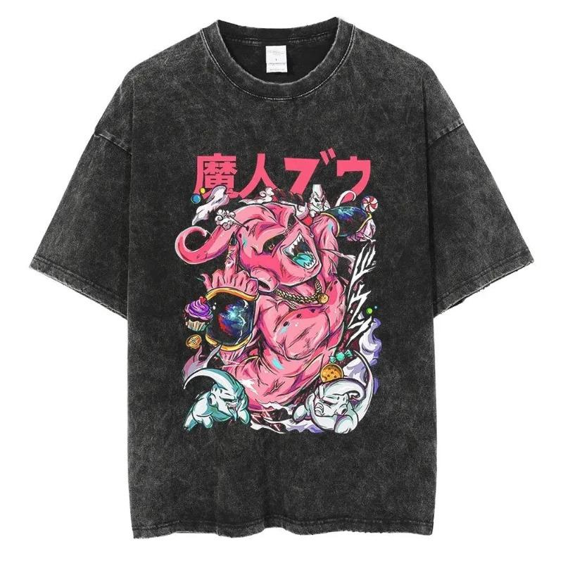 T-shirt Lavata Cosplay Anime Dragon Ball Cotone Manica Corta Larga Casual Sport Fitness T-shirt Uomo Abbigliamento Harajuku