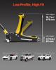 Low Profile Floor Jack, 2.5 Ton Capacity, Aluminum & Steel Racing Floor Jack with Dual Pistons Quick Lift Pump, Hydraulic Trolley Car Lift for Sedans