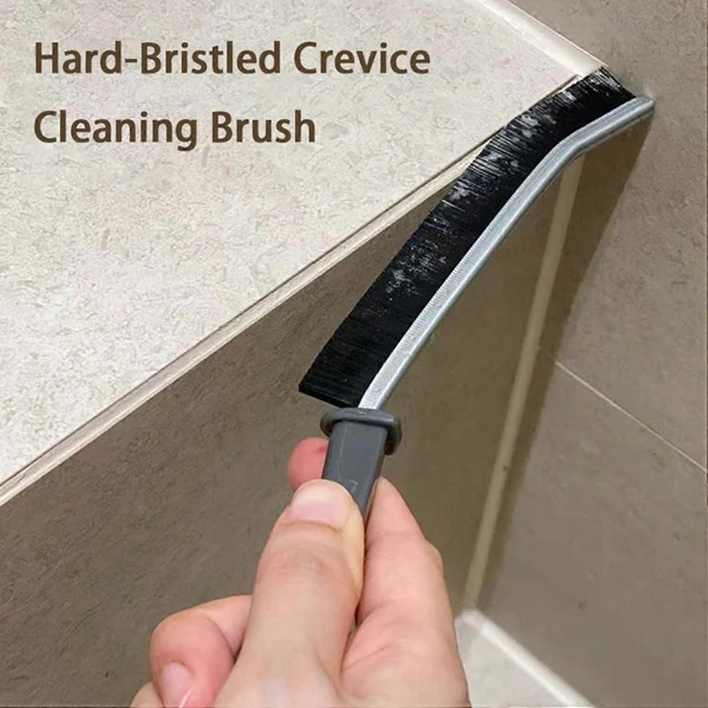 3 Pcs Home Gap Cleaning Tools Set - Stiff Bristle Gap Brush, Grout Cleaning Brush & Toilet/Shower Tile Brush, Multi-Purpose Small Scrub Brushes for Ba