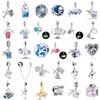 New 925 Silver DIY Bead Fit Decorative Bracelet Women Pendant for Jewelry Airplane Passport Iron Tower Travel Amulet Charms Gift