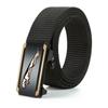 Men'S Toothless Automatic Buckle Woven Canvas Belt Belt Casual Nylon Tactical Pants Belt Military Training Outdoor Belt