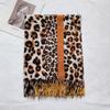 2024 Autumn And Winter New Mid To Long Soft Imitation Cashmere Versatile Leopard Print Patchwork Scarf Shawl For Women