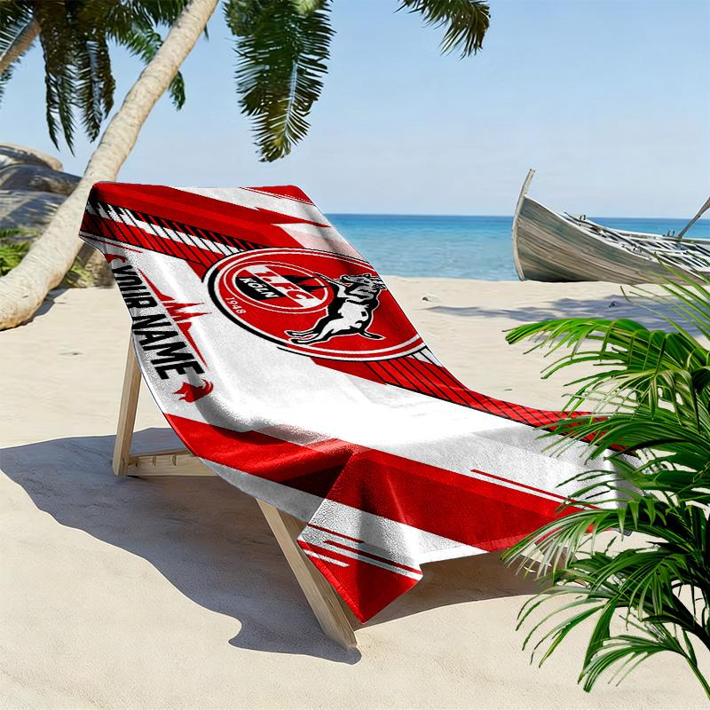 1. FC Köln Print Beach Towel, Large Soft Quick Dry Towel for Beach Camping Swimming