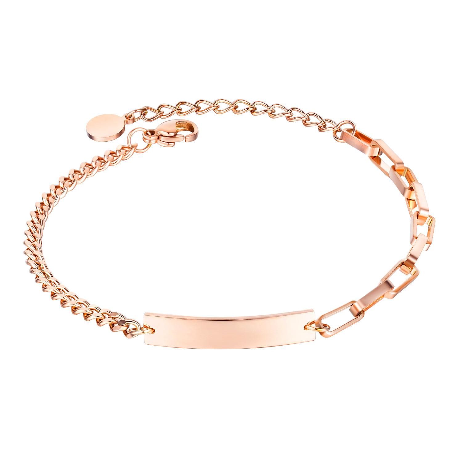 Popular Fashion Simple Smooth Titanium Steel Bracelet Women s Jewelry Ins Niche Versatile Temperament Jewelry Accessories