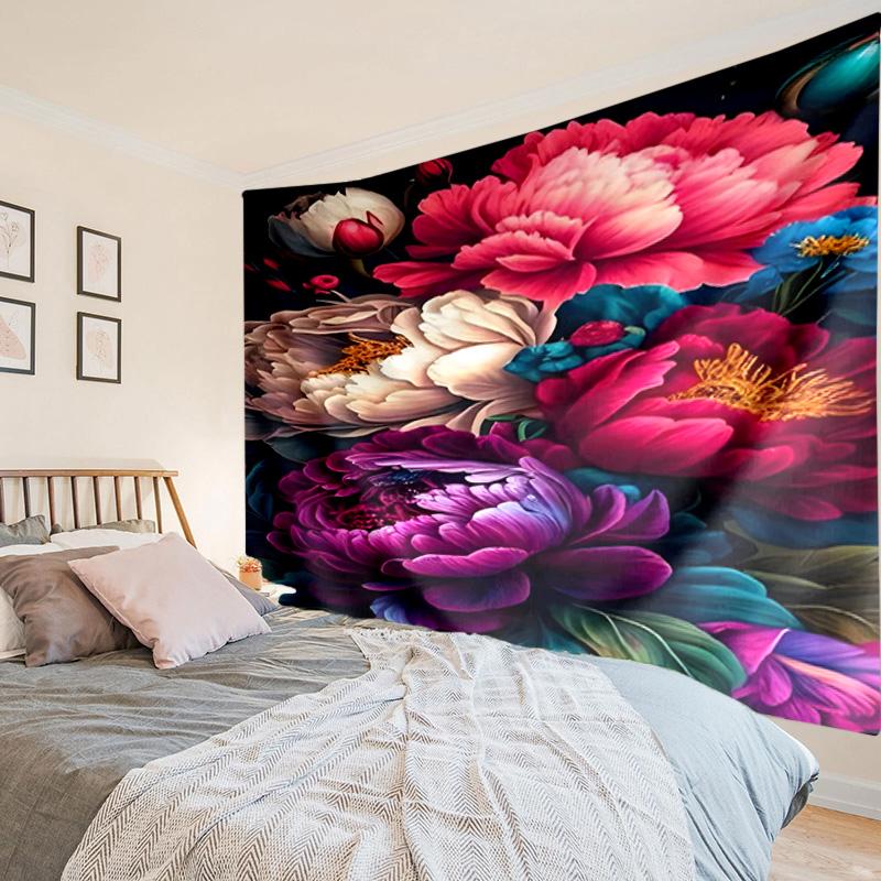 Floral Elegance In Bloom Tapestry Room Decoration Wall Hanging for Living Room Bedroom, dormitory, Birthday and Christmas gifts