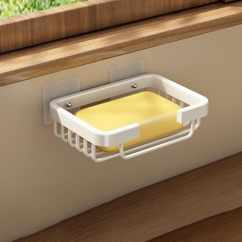 No-Drill Soap Dish With Draining Mesh And Suction Cup Wall-Mounted Storage For Bathroom Soap Holder