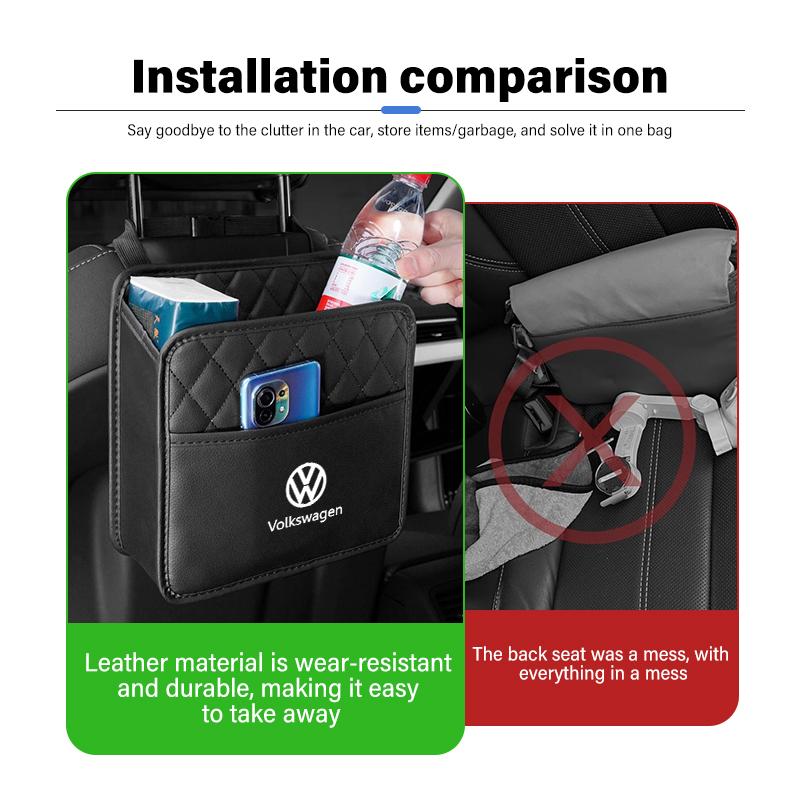For Volkswagen VW Car Backrest Storage Bag Seat Back Organizer Pocket Suspension Polo Jetta Sagitar Magotan Passat B5 B6 B7 CC zg8