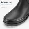 Men's Mid-Calf Non-Slip Fleece-Lined Rubber Rain Boots for Fashion, Work, and Outdoor Activities