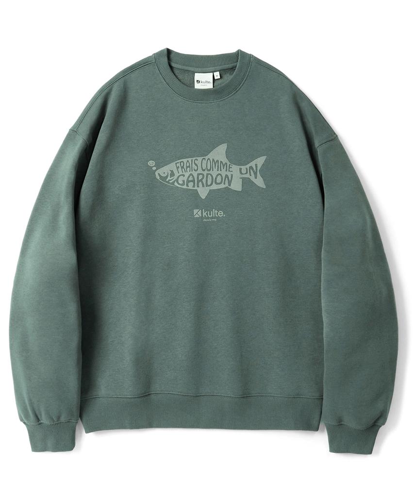 KULTE Fish Crewneck D.Green