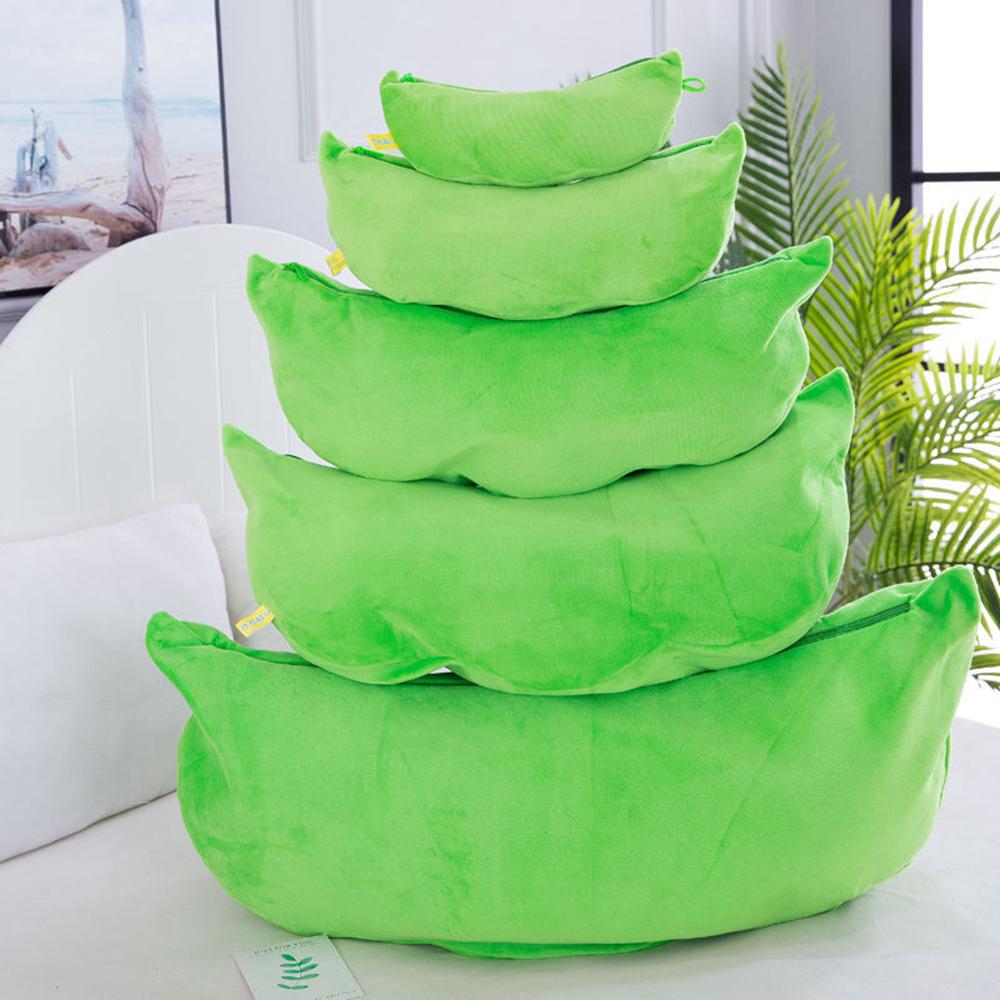 25-70CM Creative Pea Pod Plant Plush Toy Detachable Bean Cute and Interesting Green Doll To Give Baby Christmas Birthday Gift