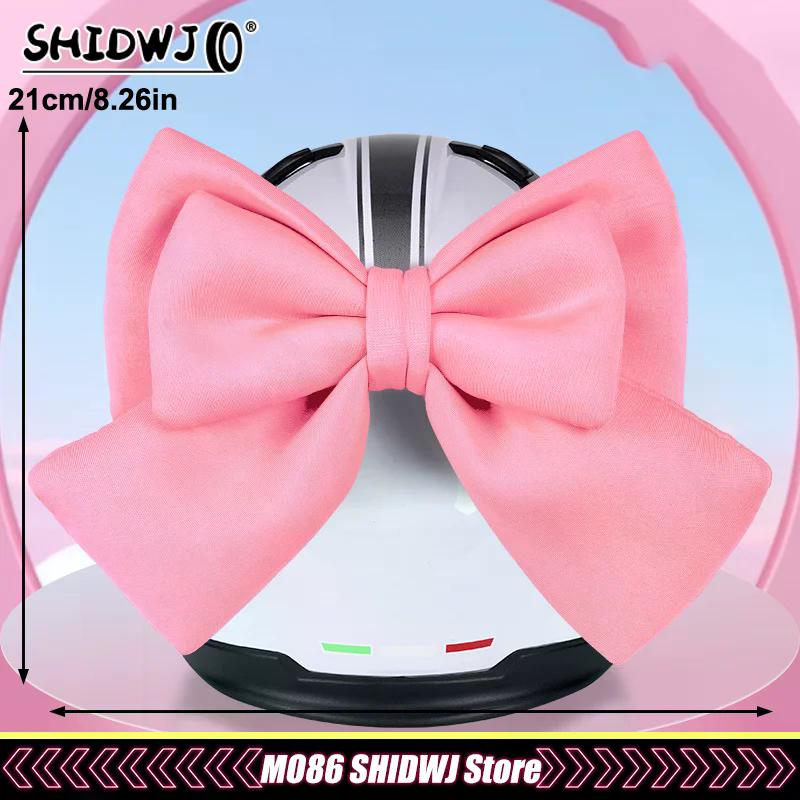 Helmet Accessories Bow Ribbon Decoration Double-layer Strong Fixation Cute Bowknot Accessories For Electric Motorcycle