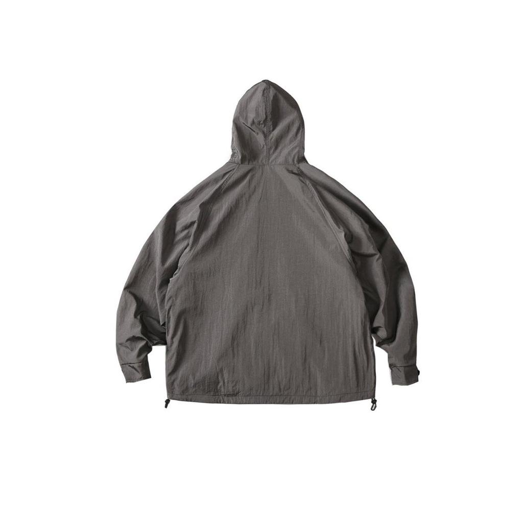 TENDGANK Color Block Hooded Windbreaker with Pockets - Japanese Retro Style