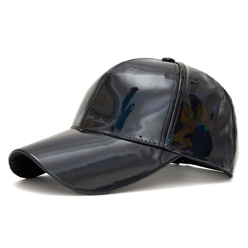 Holographic Rainbow Baseball Cap Shiny Metallic Snapback Hat for Men Women Party Festival