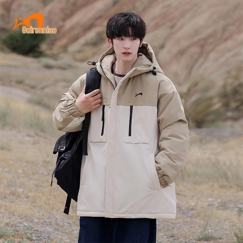 

Guirenniao Men s Hooded Thickened Padded Outdoor Jacket 2XL