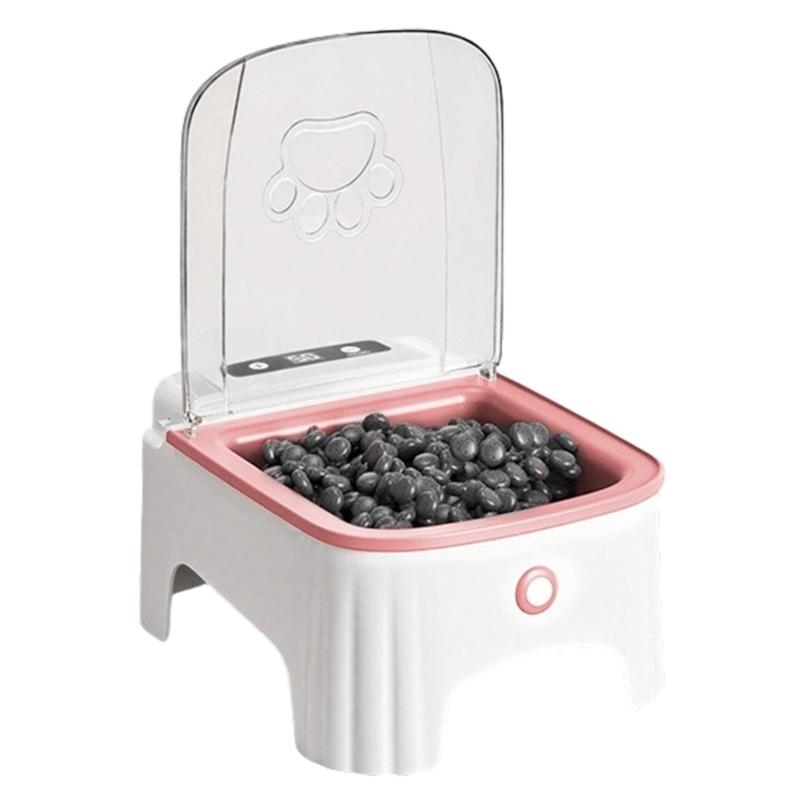 Cats Food Bowl Automatic Open Dogs Pet Mute Food Dispenser with Motion Sensors Large Capacity Bowl