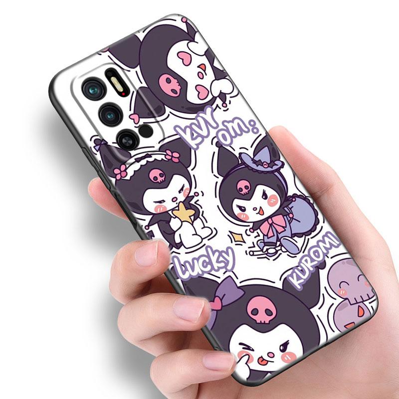 Carina Cover Nera in Silicone Sanrio Kuromi per Telefono Xiaomi Redmi Note 10 11 11S 12 13 4G 8 9 11T Pro 5G Plus 8T 9S 10S 12S