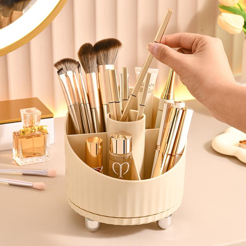Modern Plastic Desktop Makeup Storage Box 4 1 360 Rotating Cosmetics Holder Brush Holder Pencil Case Lipstick Storage 0-1L