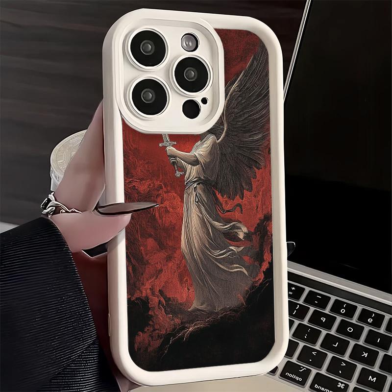 Phone Case for iPhone 17 Air 16E 15 16 Pro Max Archangel Michael Aesthetics Cover 14 Plus 13 12 Mini Soft Shell Silicone Fundas