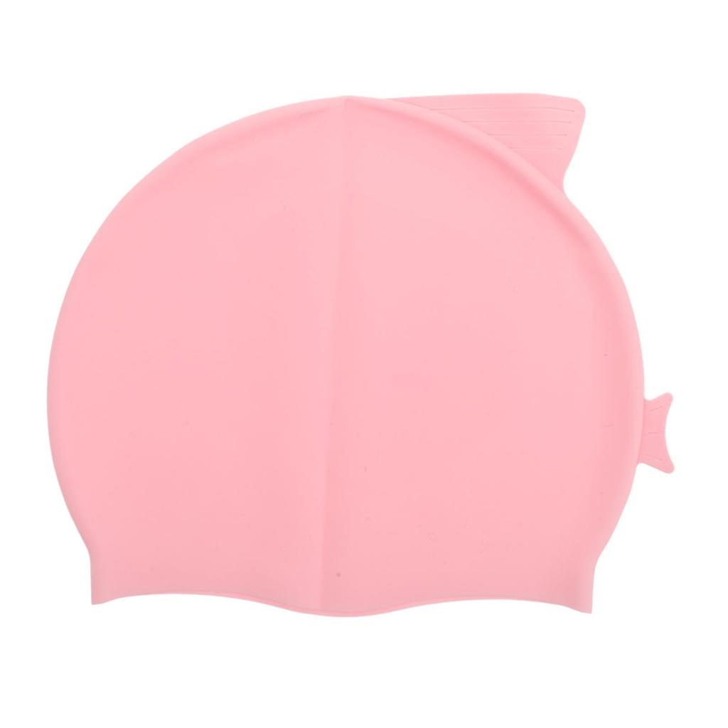 Lurrose Swim Cap Children's Swimming Cap Kids Fish Design Silicone