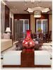 Porcelain Jingdezhen Red Ceramic Vases: Chinese Style Floral Ornaments for Home Decor