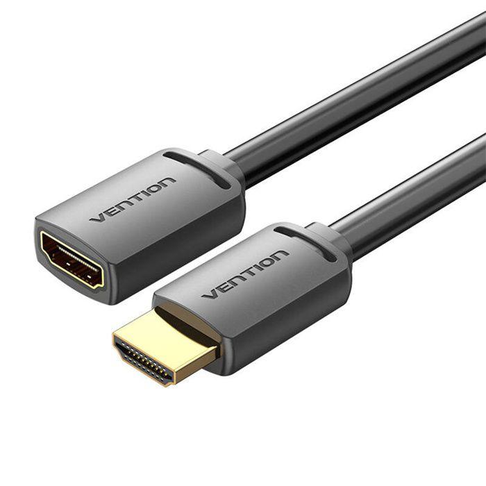Câble D'extension Hdmi 2.0 Mâle Vers Hdmi 2.0 Femelle Vention Ahcbi 3 M, 4K 60 Hz (Noir)