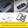 Car Window Lift Switch Decoration Box Panel Cover Sticker Trim Accessories for Ford Ecosport New Fiesta MK7